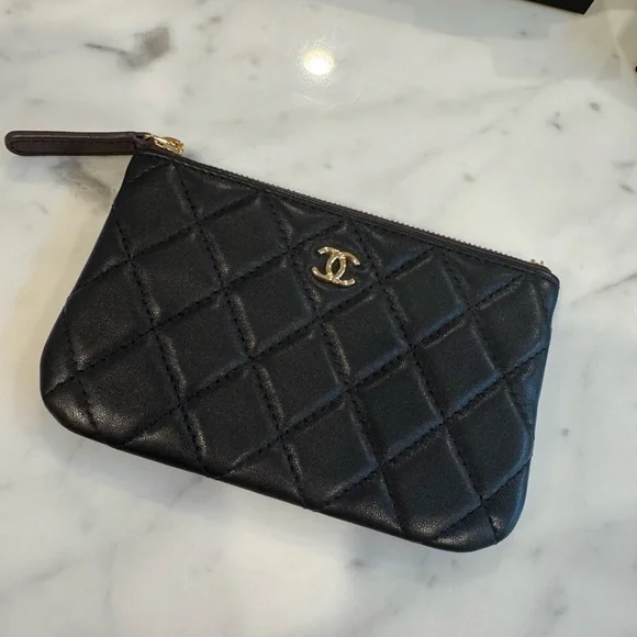 Copy Chanel Black Quilted Leather Coin Pouch - Picture 4 of 7